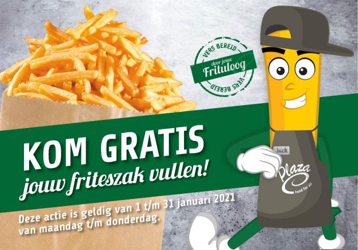Gratis friteszak vullen Gratis friteszak vullen